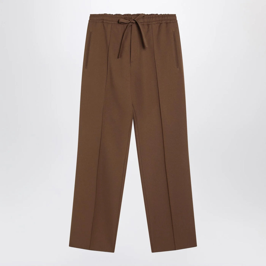 Valentino Brown gabardine trousers