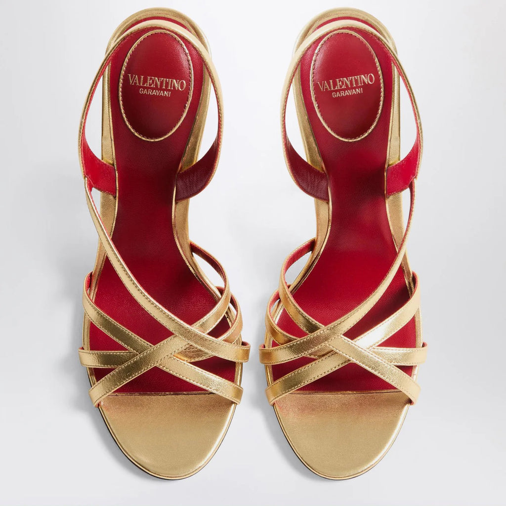 Valentino Garavani Fetishique sandals gold leather