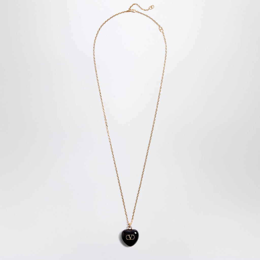 Valentino Garavani Coeur Royal necklace black