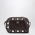Valentino Garavani Nellcôte bag brown in suede with studs and rivets