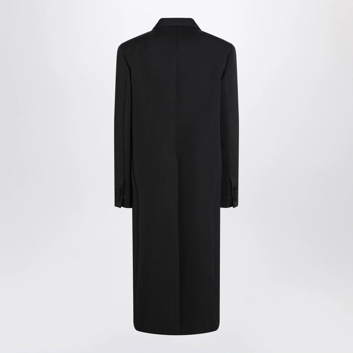GUCCI Long double-breasted grey wool coat