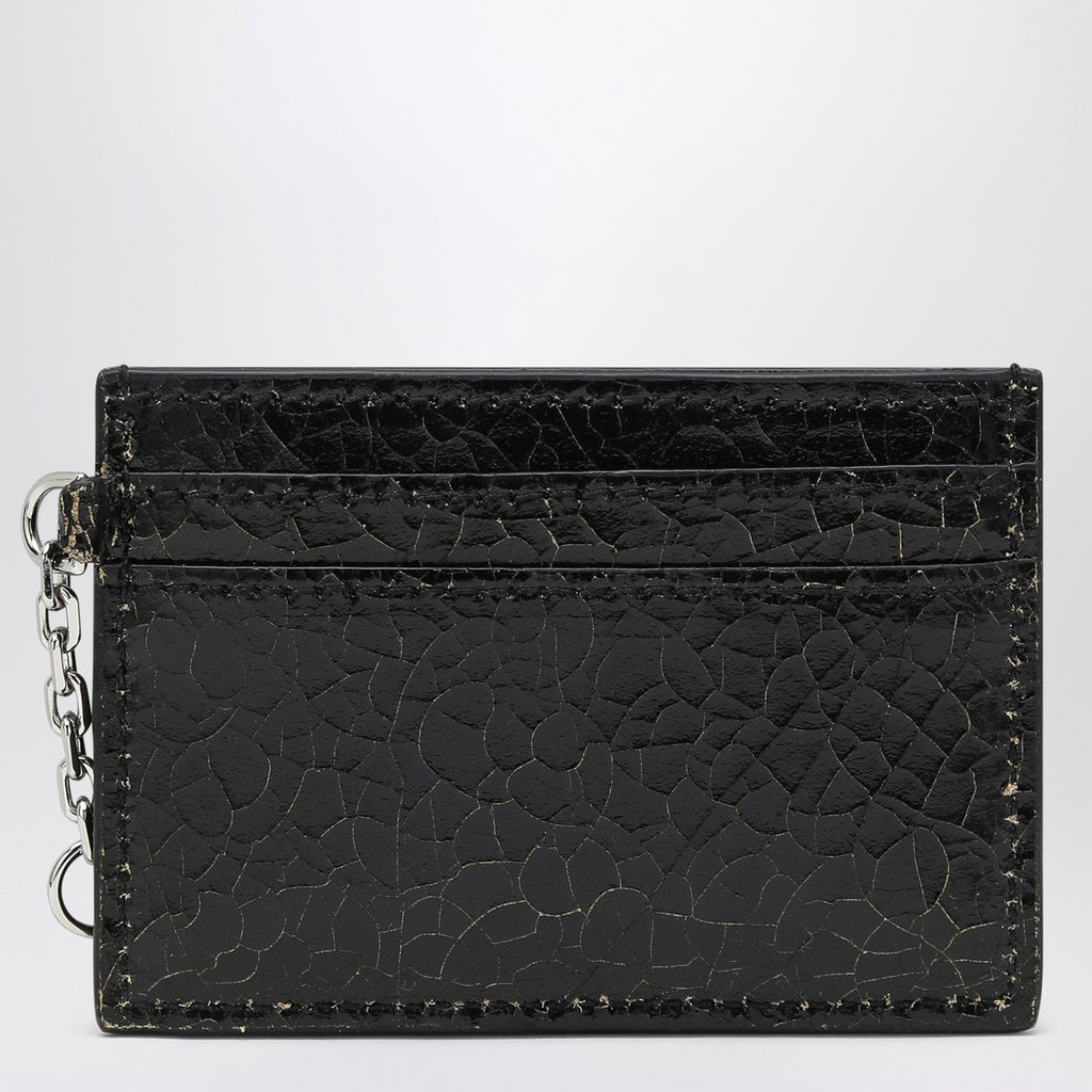 Alexander McQueen T-Bar credit card holder black/caramel