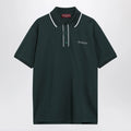 GUCCI Petrol-green cotton piqué polo shirt