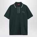 GUCCI Petrol-green cotton piqué polo shirt