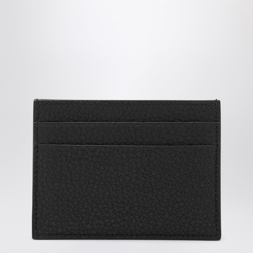 Balenciaga Black Credit cardholder in hammered leather