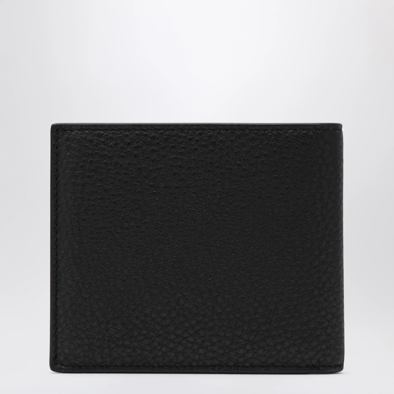 Balenciaga Black grained leather card holder with logo