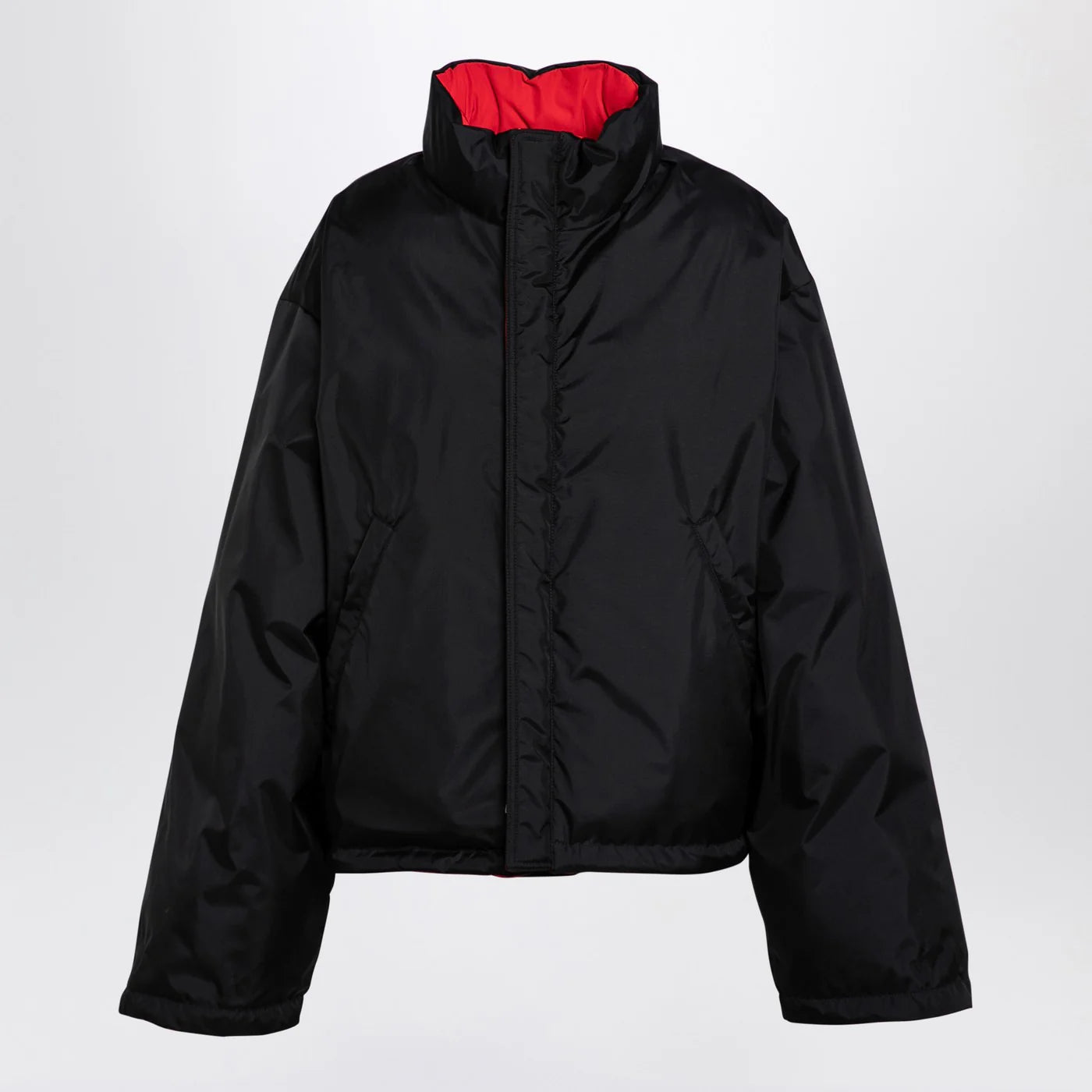 Balenciaga Reversible red and black down jacket in technical twill