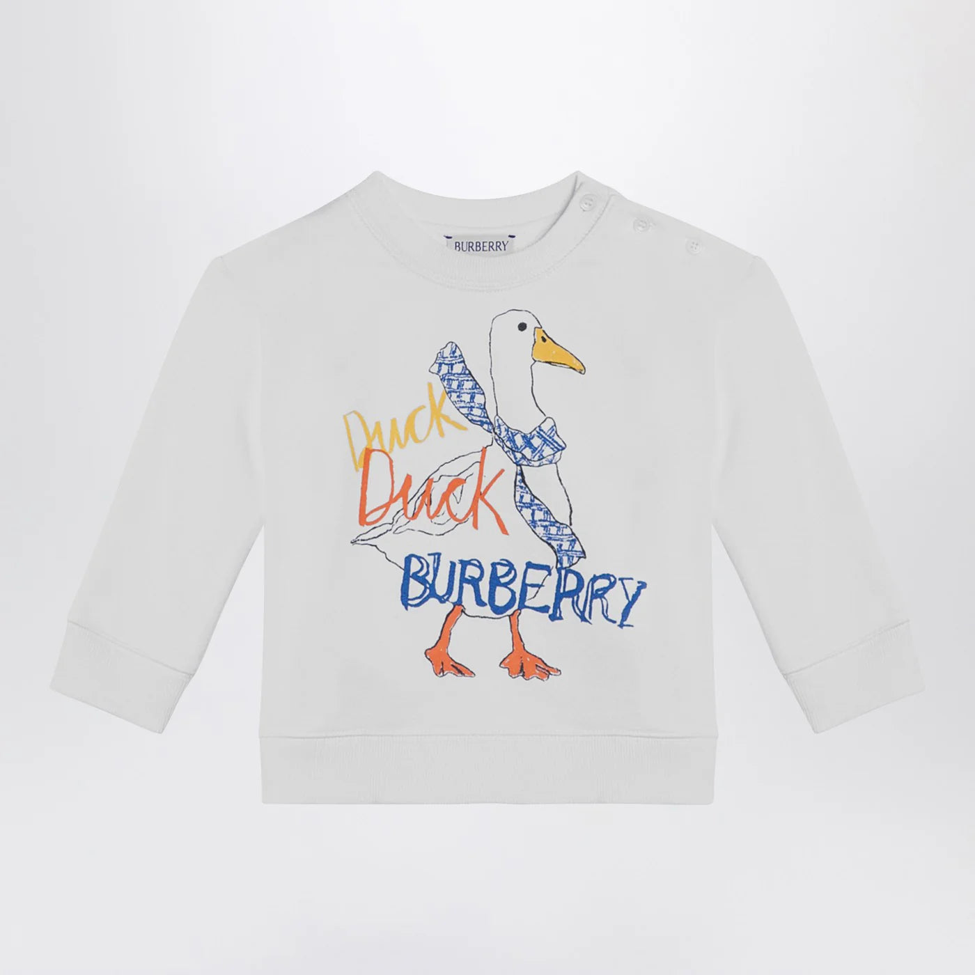 Burberry White sweatshirt with logo print