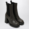 Burberry Chelsea Wedge boot in dark green leather