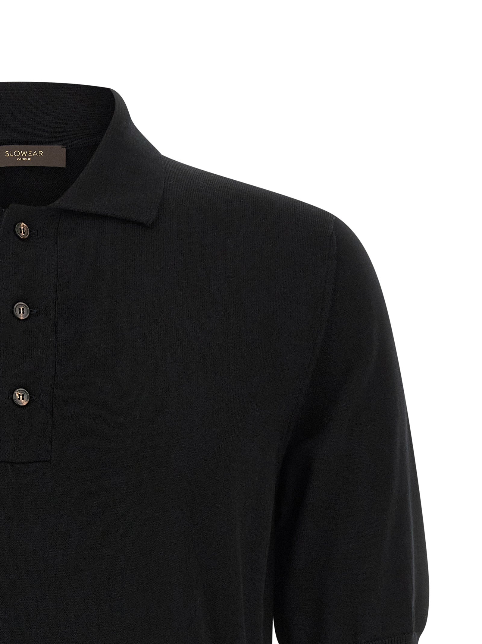 Zanone Cotton Knit Polo Shirt