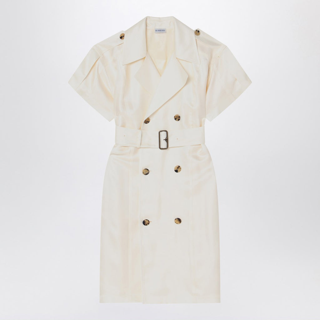 Burberry Ivory trench dress in viscose