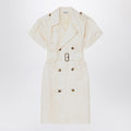 Burberry Ivory trench dress in viscose