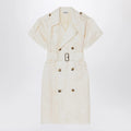 Burberry Ivory trench dress in viscose