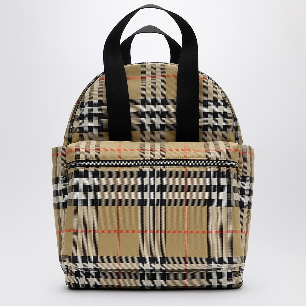 Burberry Check motif diaper backpack