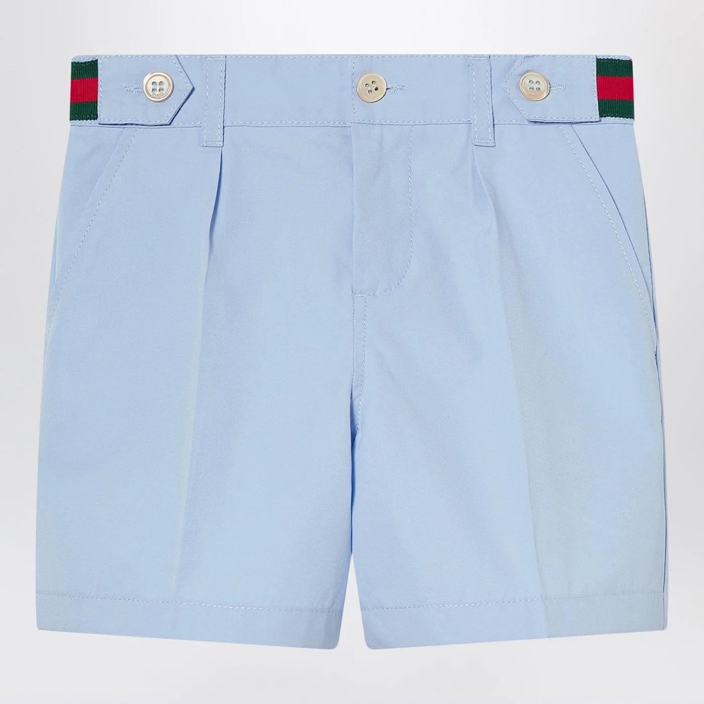 GUCCI Shorts sky blue with Web ribbon
