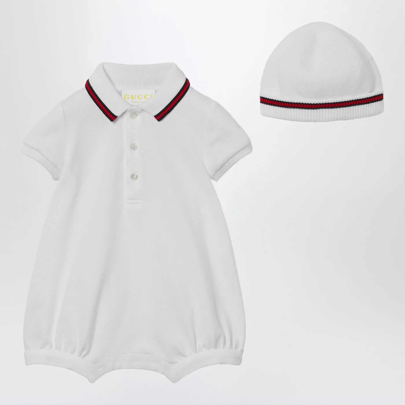 GUCCI Two-piece cotton set with web detail