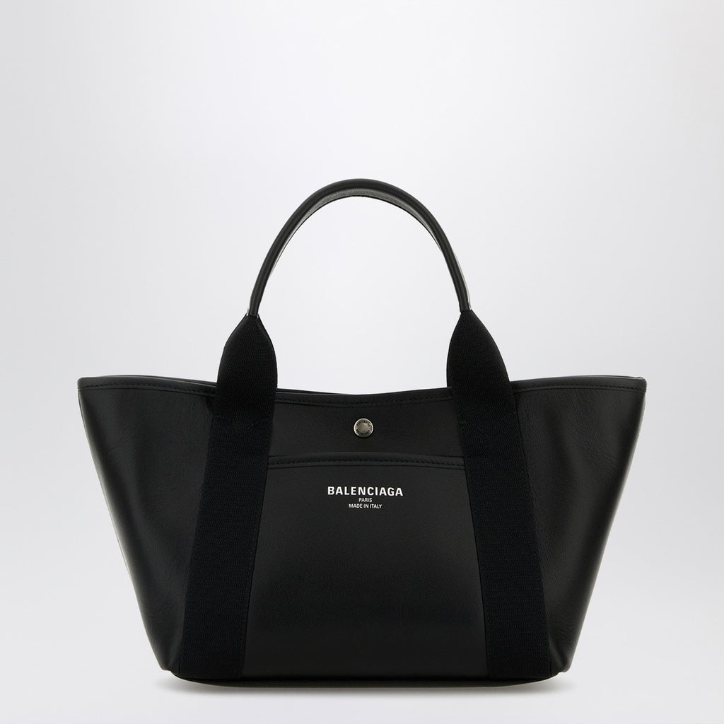 Balenciaga Biarritz shopping bag in black leather