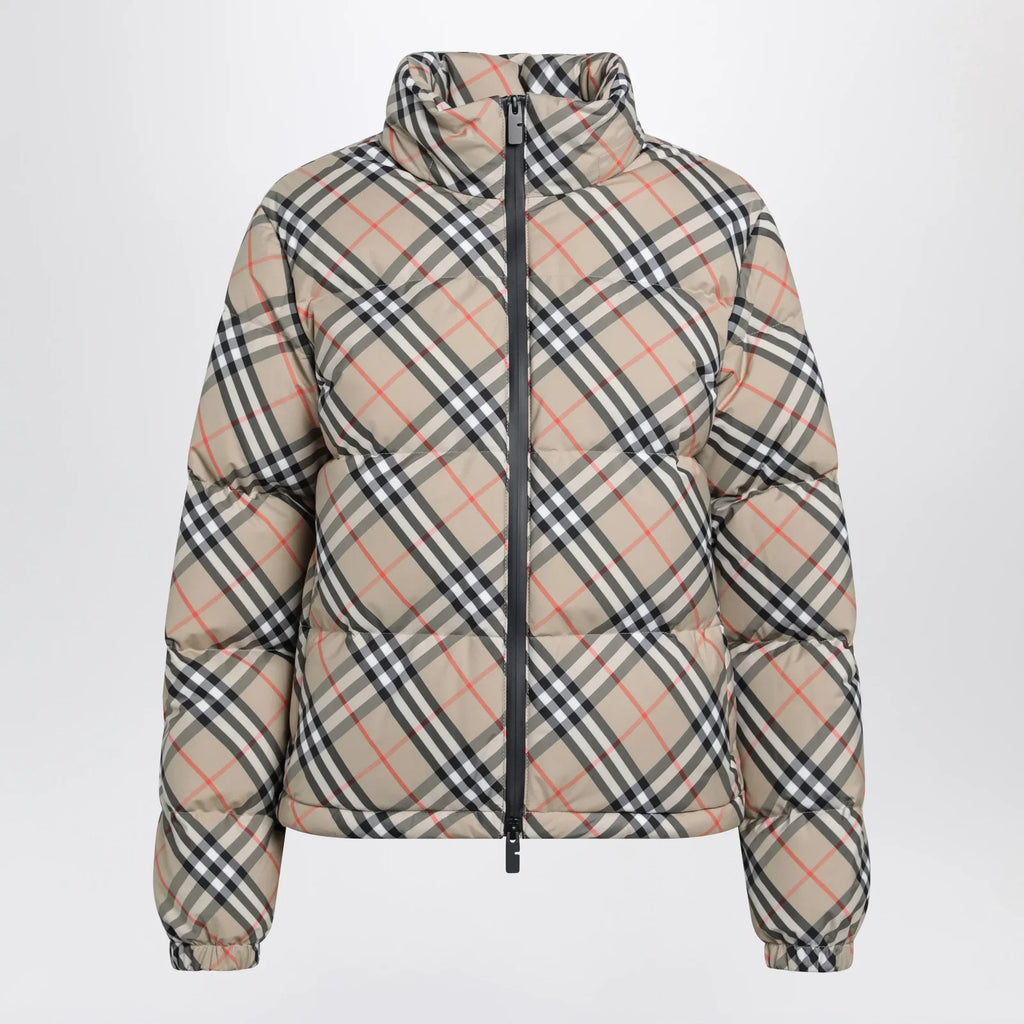 Burberry Sand Check Ambleside Down Jacket