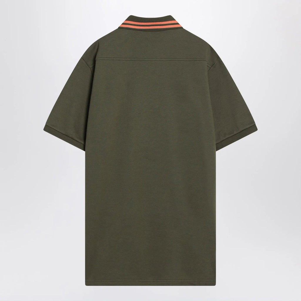 GUCCI Moss green polo in cotton blend