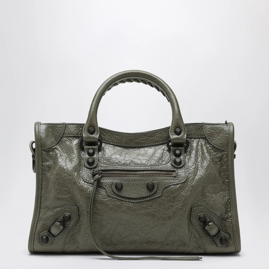 Balenciaga Le City small tote bag in military green