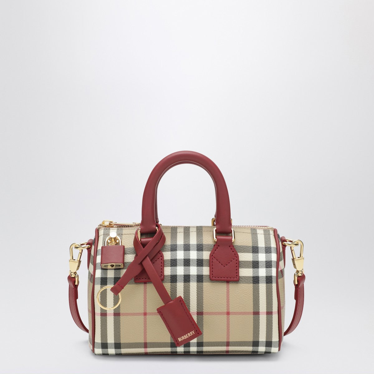 Burberry Mini Check bowling bag