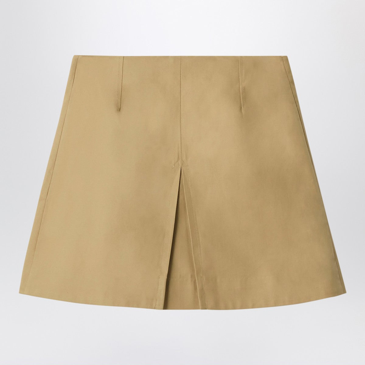 Burberry Sand-colored cotton trench skirt
