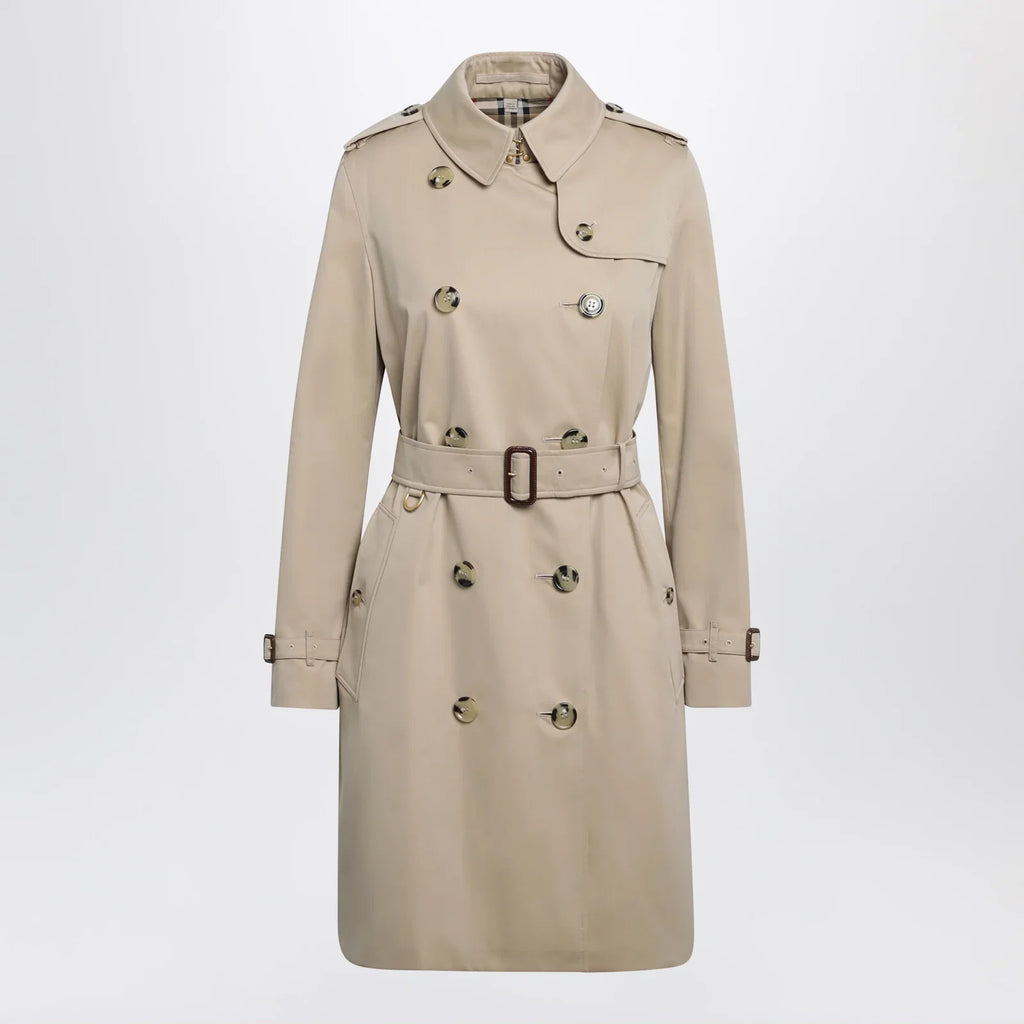 Burberry Beige double-breasted Kensington cotton trench coat