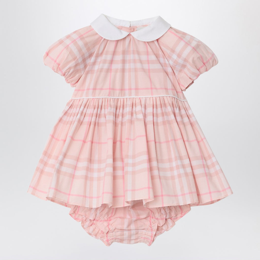 Burberry Pink dress and bloomer shorts set with Check pattern