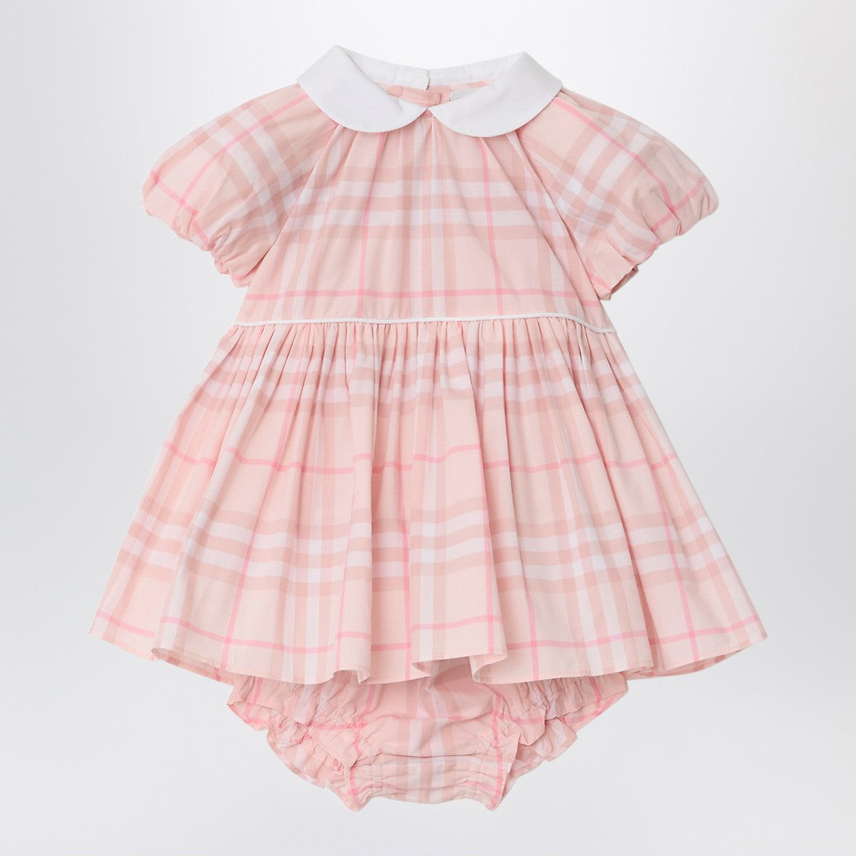 Burberry Pink dress and bloomer shorts set with Check pattern