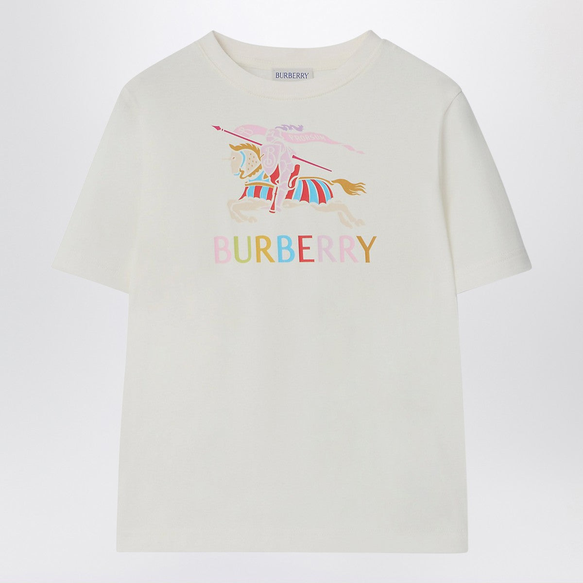 Burberry White cotton T-shirt with EKD