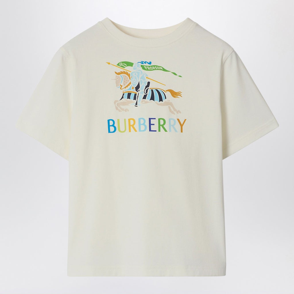 Burberry White cotton T-shirt with EKD