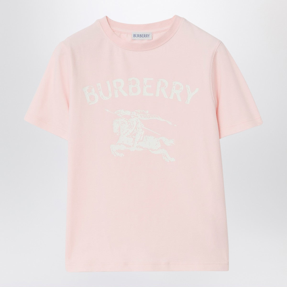 Burberry Pink stretch cotton T-shirt with EKD
