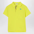 Burberry Lime yellow polo shirt with EKD