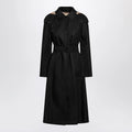 Burberry Long black nylon car coat