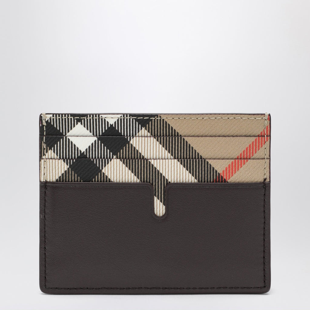 Burberry Pop card holder in beige with Check pattern