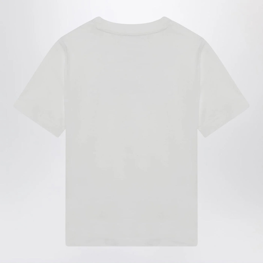 Burberry White T-shirt with embroidered logo