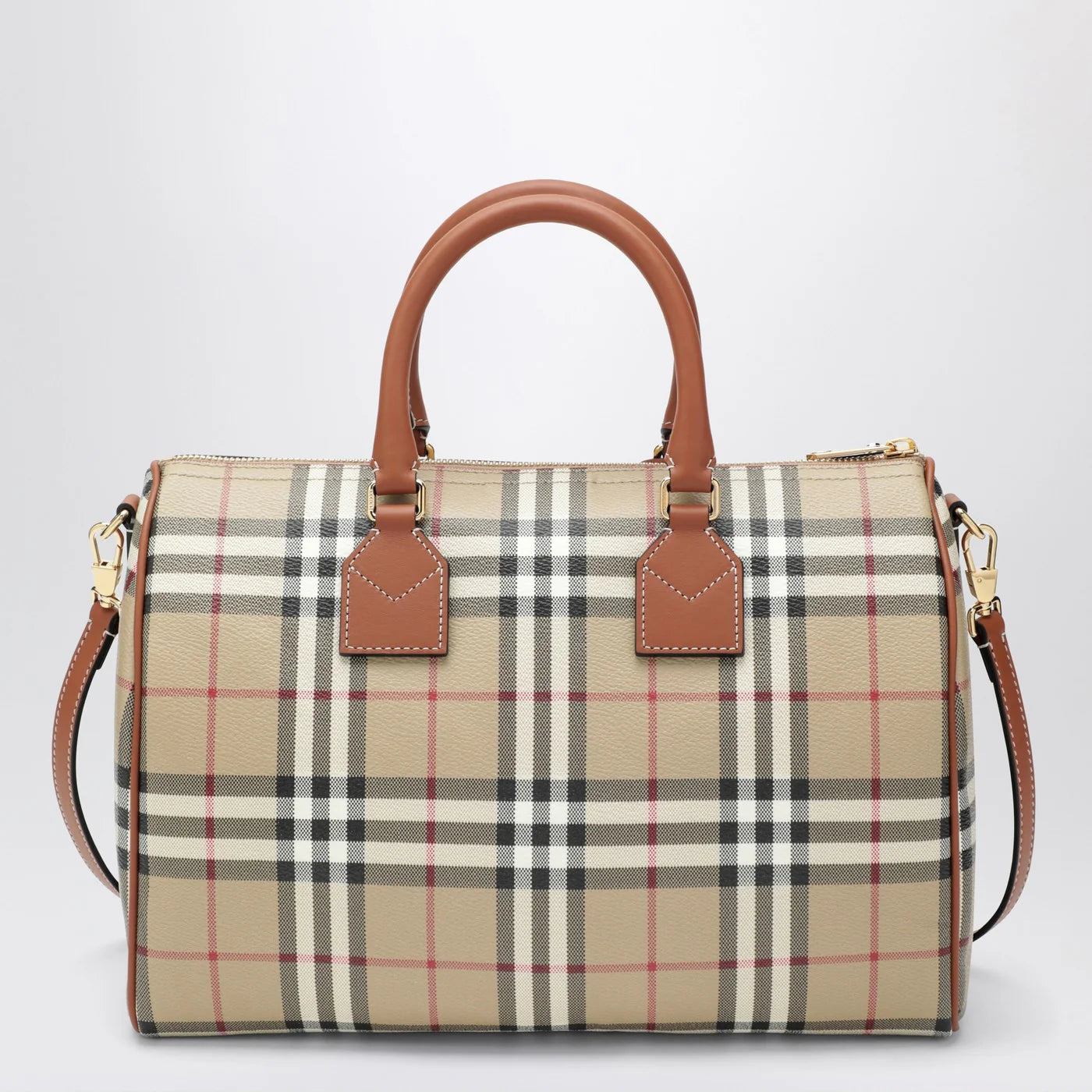 Burberry Medium bowling bag with Check pattern