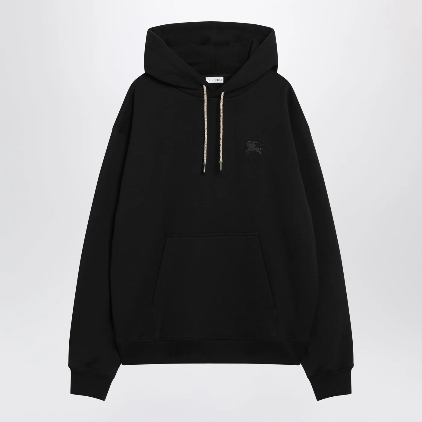 Burberry Black sweatshirt with Check-pattern inserts