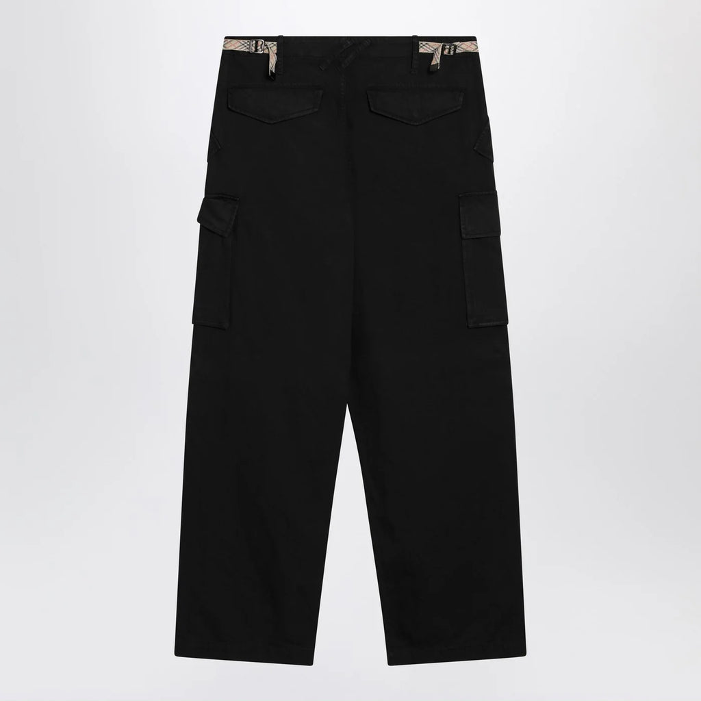 Burberry Black cotton cargo trousers