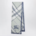 Burberry Large watercolour Check silk scarf in green