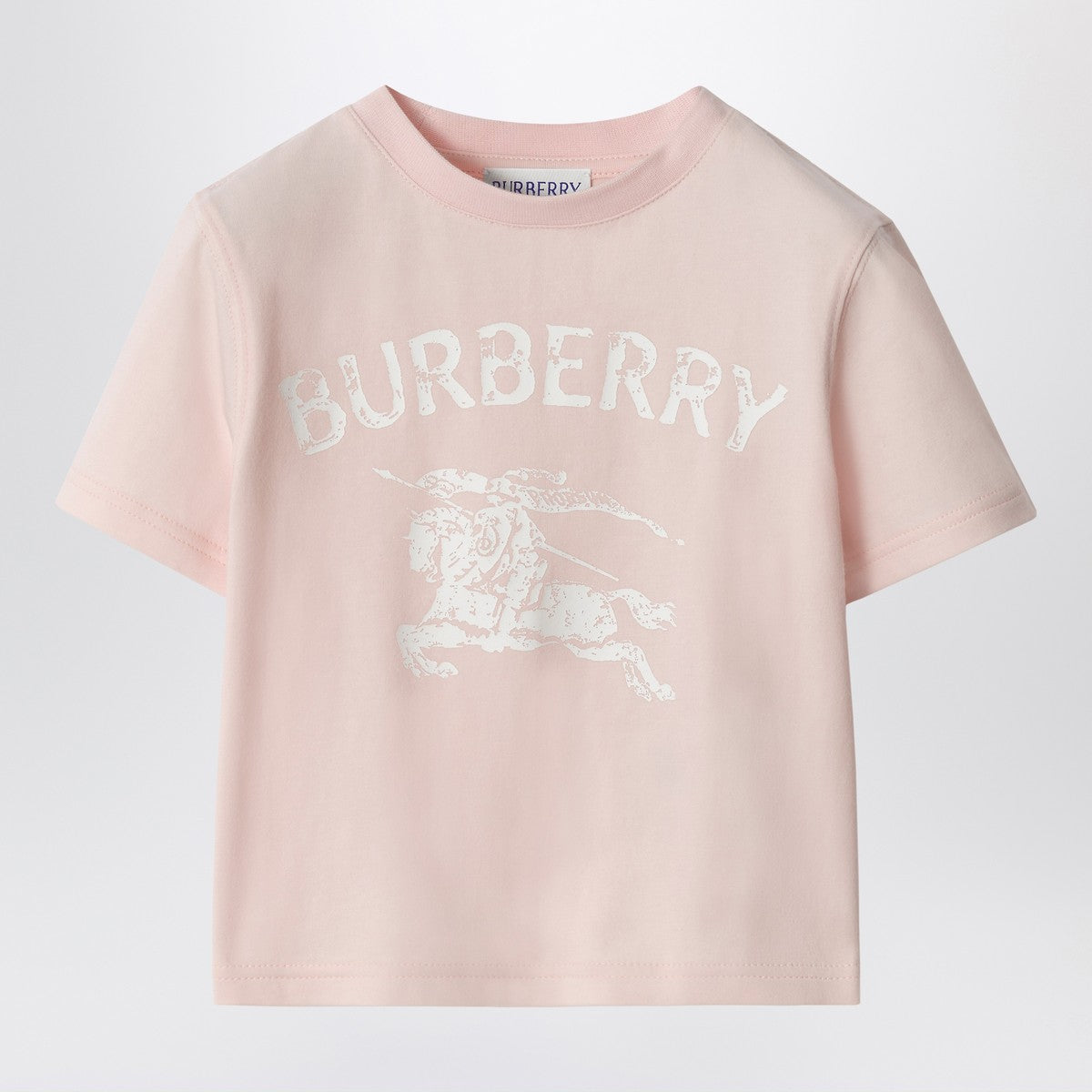 Burberry Pink stretch cotton T-shirt with EKD