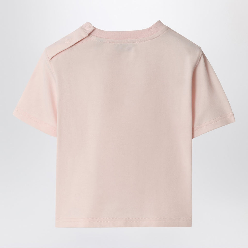 Burberry Pink stretch cotton T-shirt with EKD