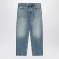 GUCCI Straight light blue jeans with faded effect