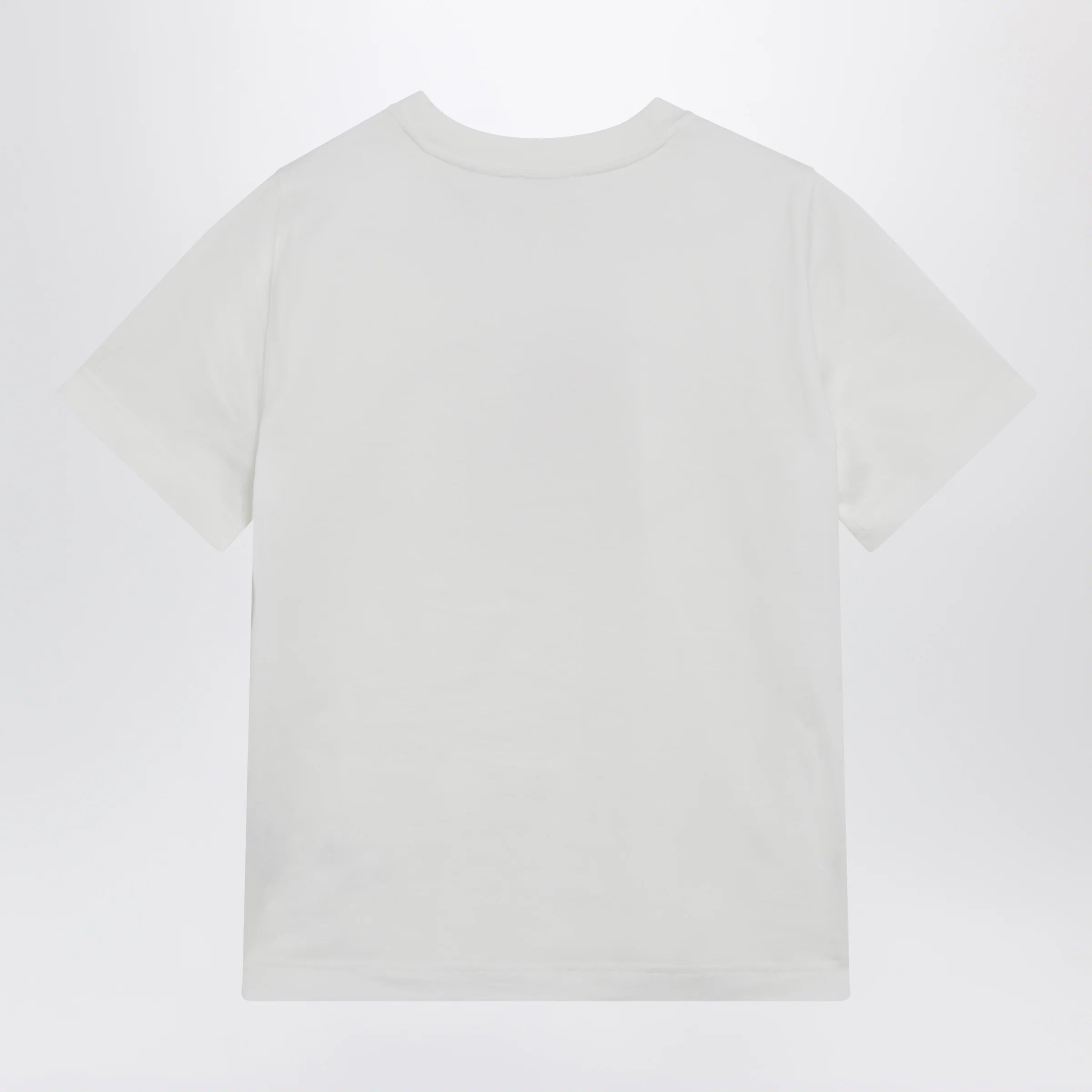 Burberry White T-shirt with Knight Stamp