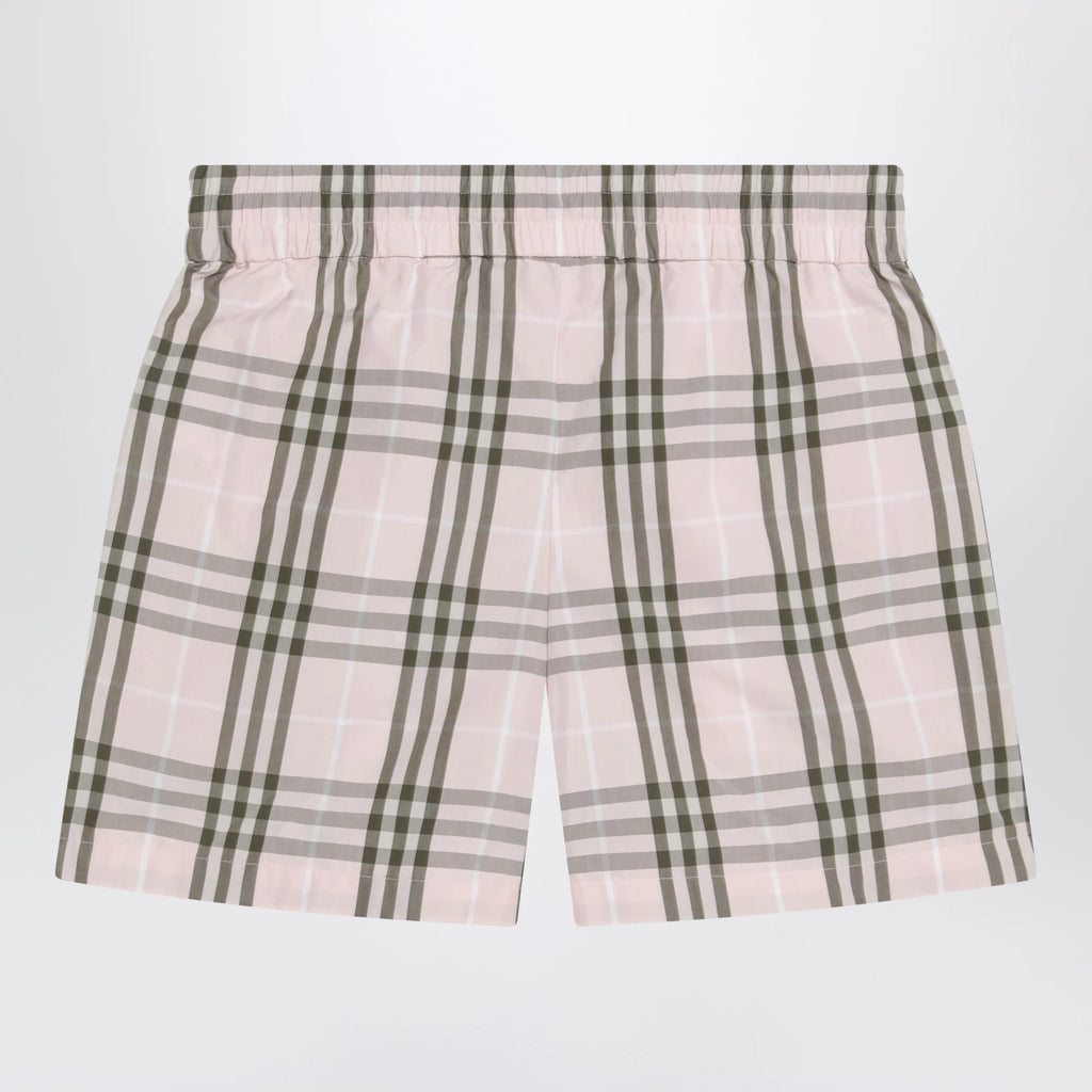 Burberry Pink Mallow check pattern shorts