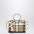 Burberry Mini Vintage Check bowling bag in coated cotton beige