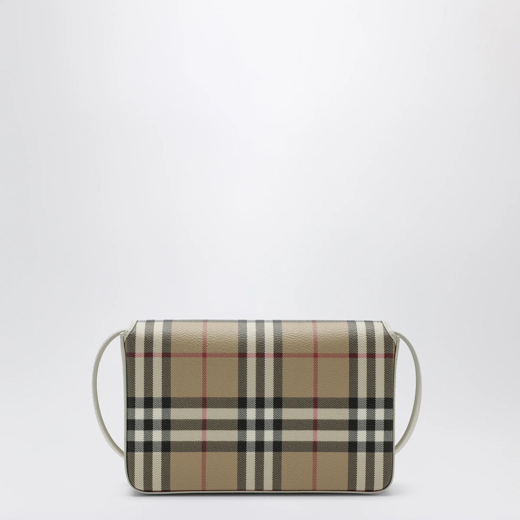 Burberry White Hampshire bag with Check pattern