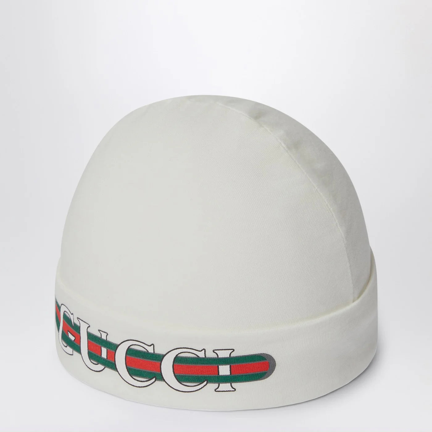 GUCCI White cap with logo print