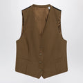 Brown wool and mohair vest by Burberry