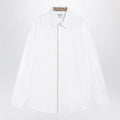 Burberry Classic-fit cotton poplin shirt with Check trim, white